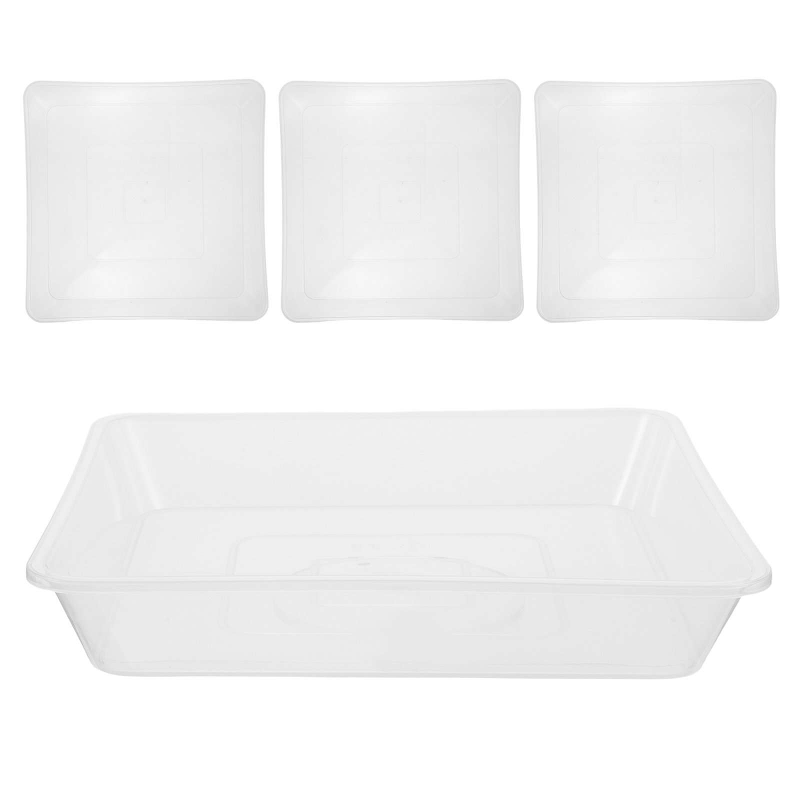 4 шт. прозрачных квадратных по – обзор и цена Drip Tray Saucer